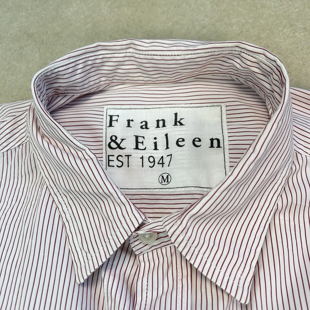 Frank & Eileen Barry Button Up Shirt Women's Med Poplin Lightweight Longsleeve